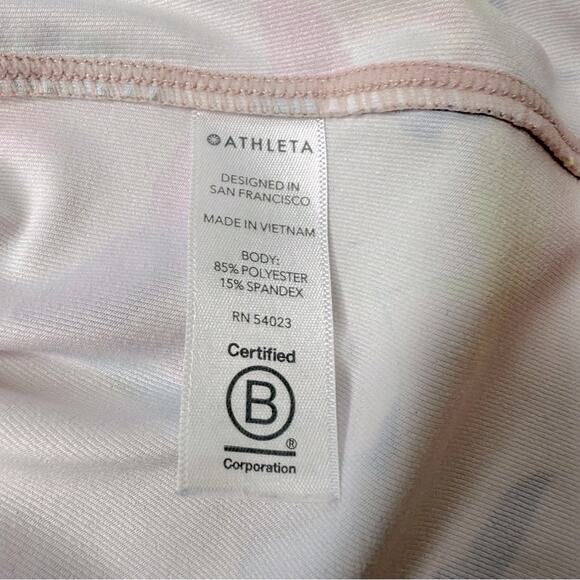 ATHLETA Shanti Womens Sz M Tank Top Pink Floral Racerback Athleisure Yoga - Picture 12 of 14